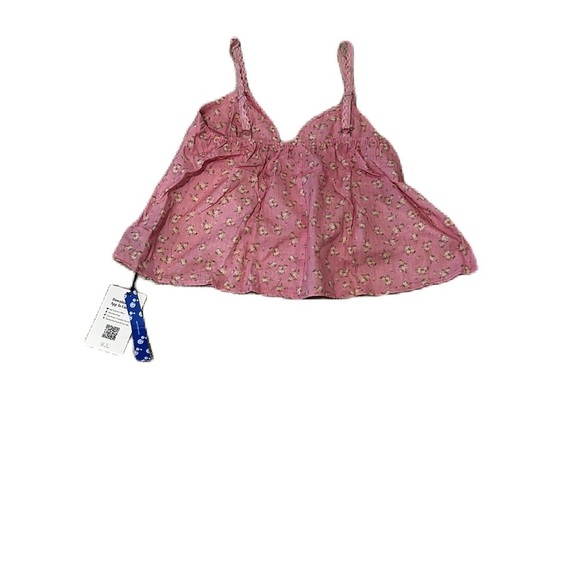 NWT Cider Women’s Floral Pink Camisole Top Blouse Lace Trim Size XS - Picture 13 of 15